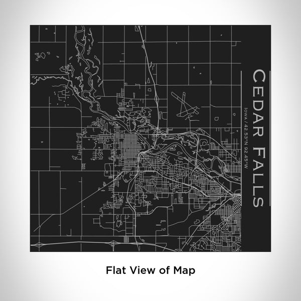 Cedar Falls - Iowa Map Tumbler in Matte Black