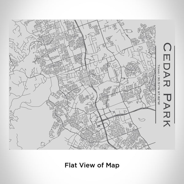 Cedar Park - Texas Map Bottle with Bamboo Top