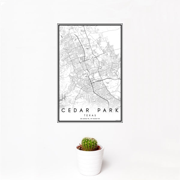 Cedar Park - Texas Classic Map Print