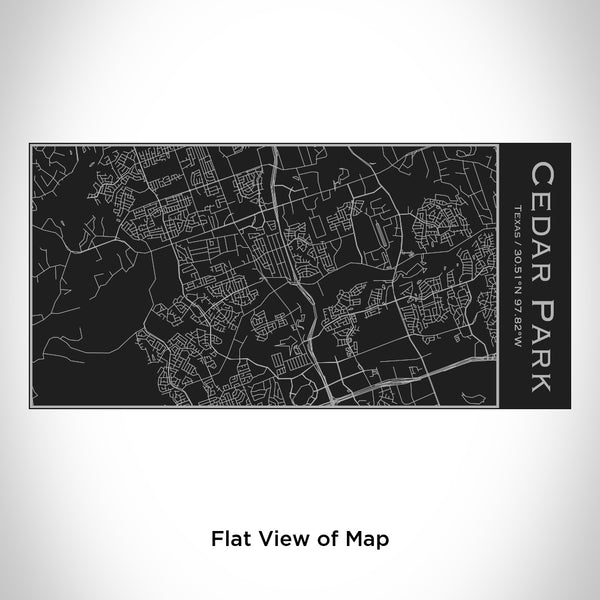 Cedar Park - Texas Map Insulated Bottle in Matte Black