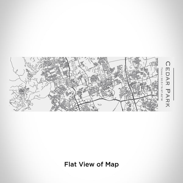 Rendered View of Cedar Park Texas Map Engraving on 10oz Stainless Steel Insulated Cup with Sliding Lid in White
