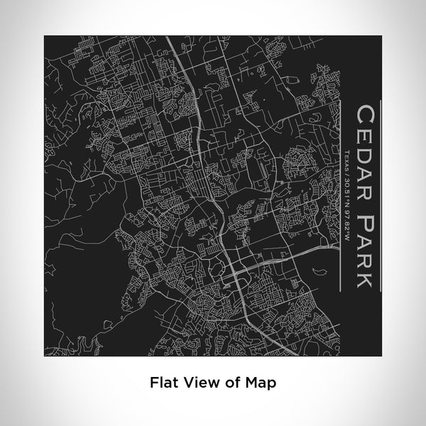 Cedar Park - Texas Map Tumbler in Matte Black