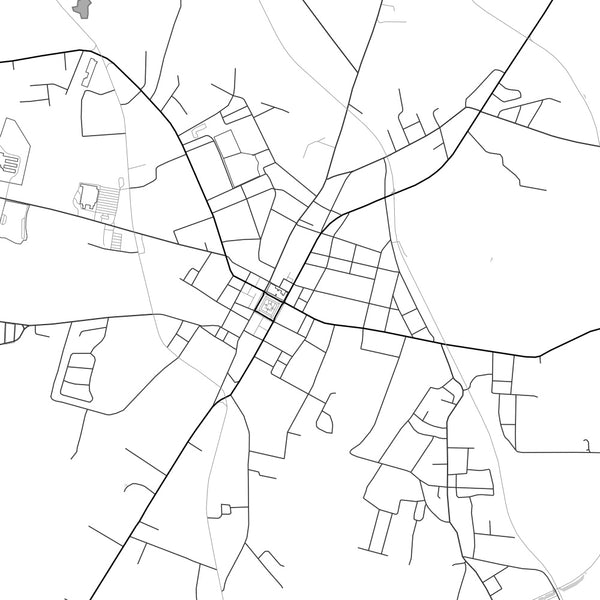 Center - Texas Classic Map Print