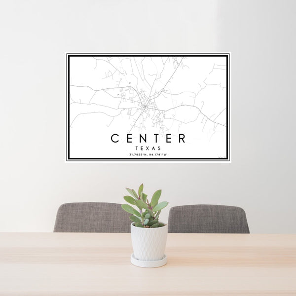 Center - Texas Classic Map Print