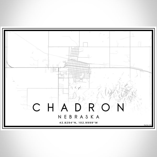 Chadron - Nebraska Classic Map Print