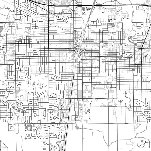 Champaign - Illinois Classic Map Print