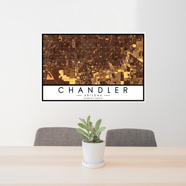 Chandler - Arizona Map Print in Ember