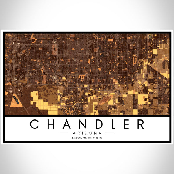 Chandler - Arizona Map Print in Ember