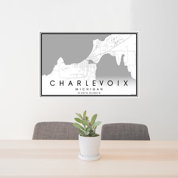 Charlevoix - Michigan Classic Map Print