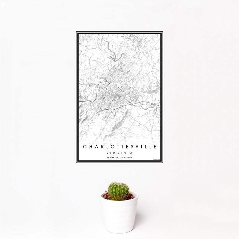 Charlottesville - Virginia Classic Map Print