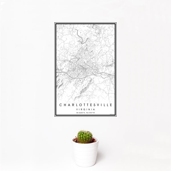 Charlottesville - Virginia Classic Map Print