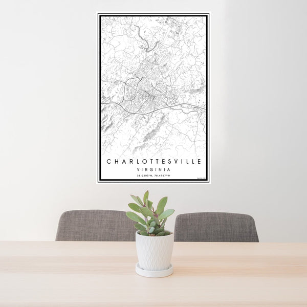 Charlottesville - Virginia Classic Map Print