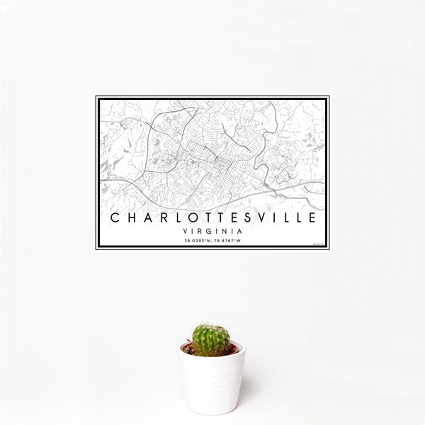 Charlottesville - Virginia Classic Map Print