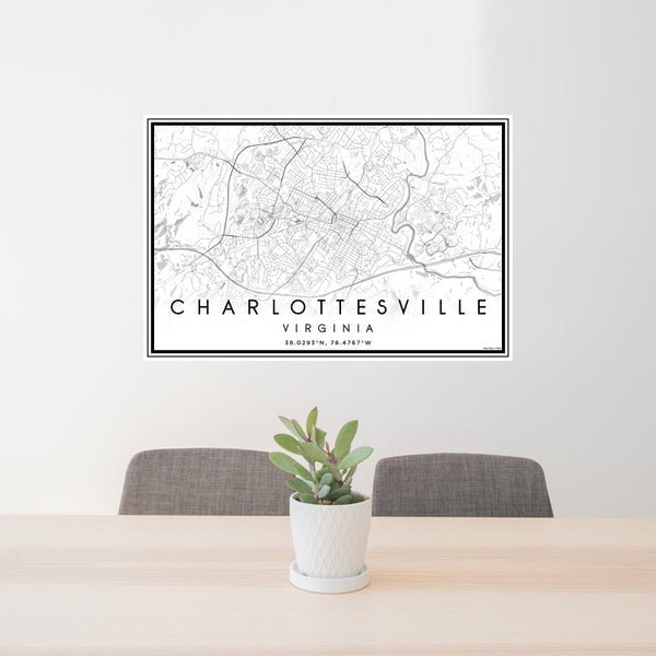 Charlottesville - Virginia Classic Map Print