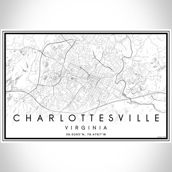Charlottesville - Virginia Classic Map Print