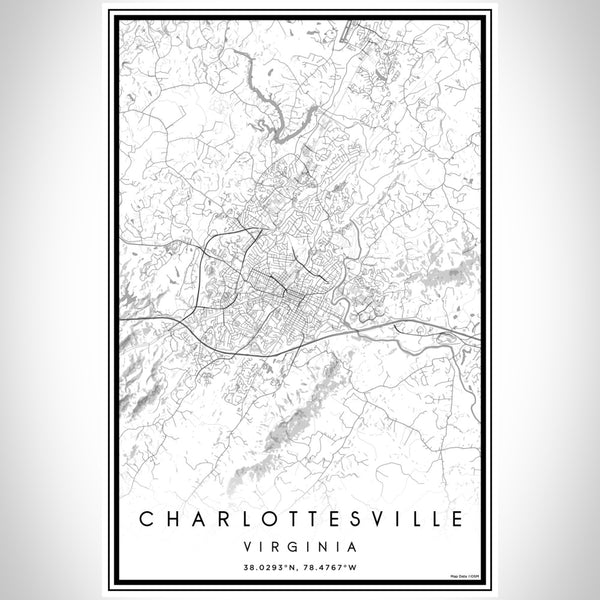 Charlottesville - Virginia Classic Map Print