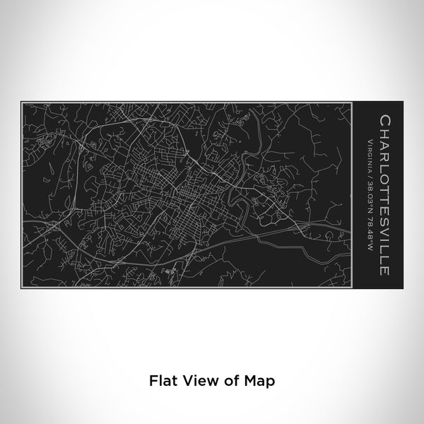 Charlottesville - Virginia Map Insulated Bottle in Matte Black