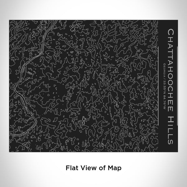 Rendered View of Chattahoochee Hills Georgia Map Engraving on 20oz Stainless Steel Insulated Bottle with Bamboo Top in Black