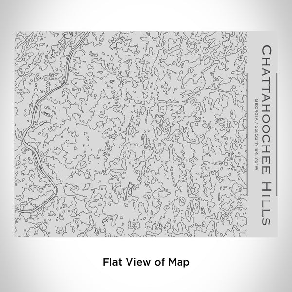 Rendered View of Chattahoochee Hills Georgia Map Engraving on 20oz Stainless Steel Insulated Bottle with Bamboo Top