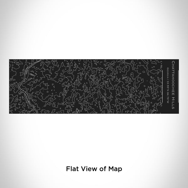 Rendered View of Chattahoochee Hills Georgia Map Engraving on 10oz Stainless Steel Insulated Cup with Sliding Lid in Black