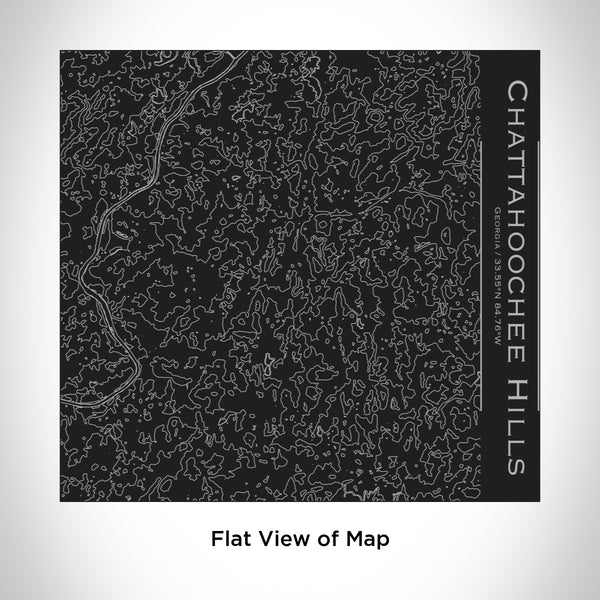 Rendered View of Chattahoochee Hills Georgia Map Engraving on 17oz Stainless Steel Insulated Tumbler in Black