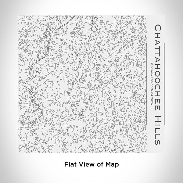 Rendered View of Chattahoochee Hills Georgia Map Engraving on 17oz Stainless Steel Insulated Tumbler in White