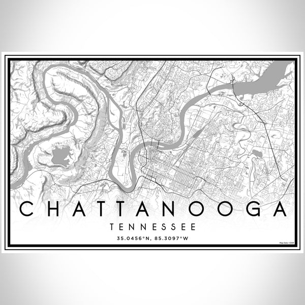 Chattanooga - Tennessee Classic Map Print