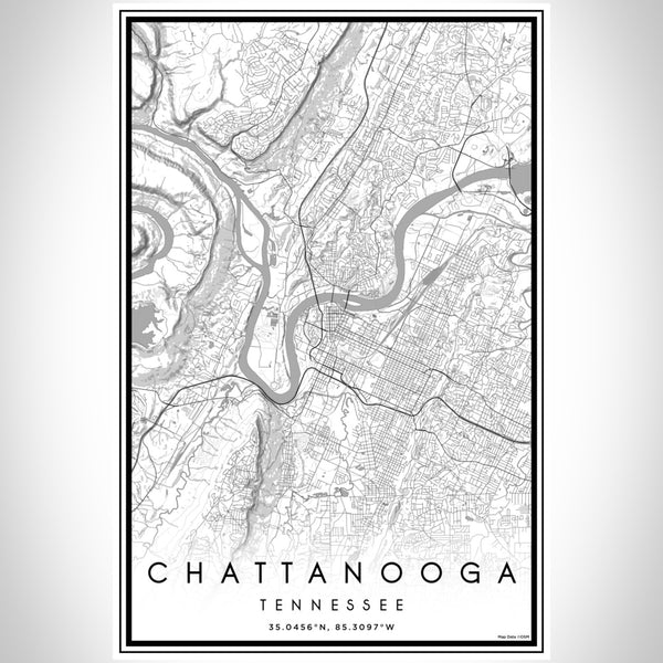 Chattanooga - Tennessee Classic Map Print