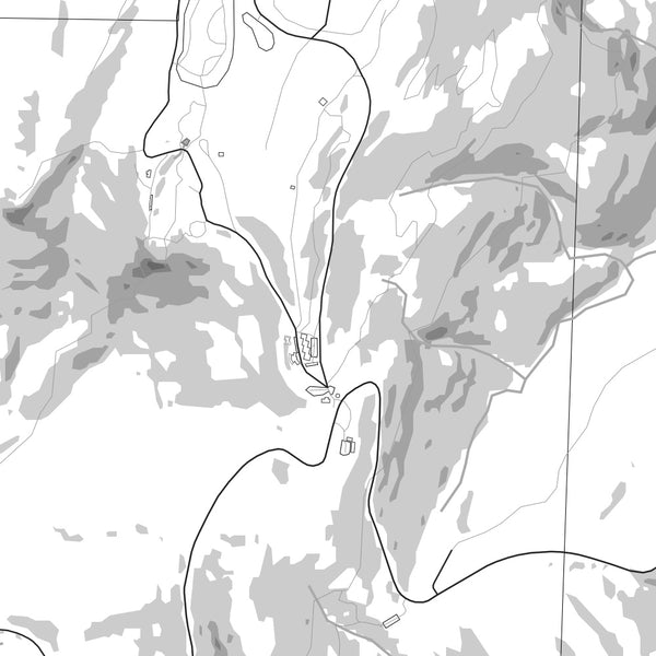 Cheaha Mountain Alabama Map Print in Classic Style Zoomed In Close Up Showing Details