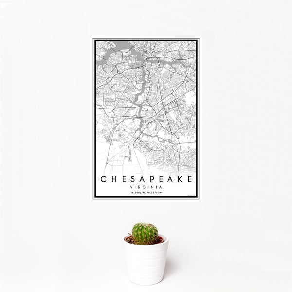 Chesapeake - Virginia Classic Map Print