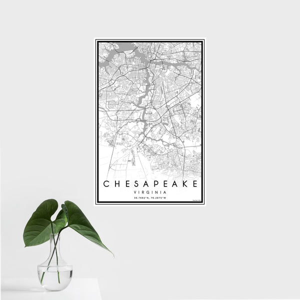 Chesapeake - Virginia Classic Map Print
