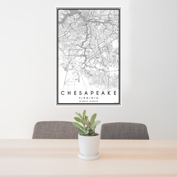 Chesapeake - Virginia Classic Map Print