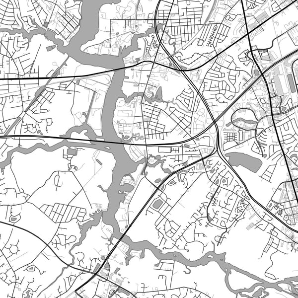 Chesapeake - Virginia Classic Map Print