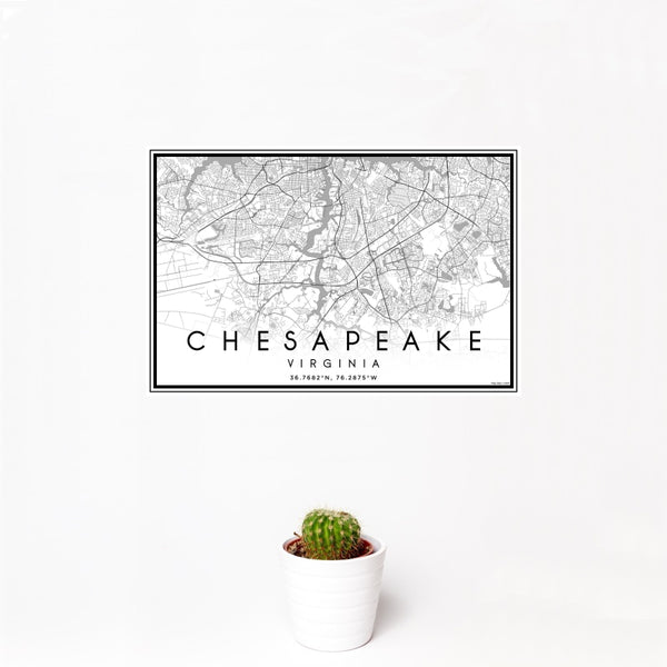 Chesapeake - Virginia Classic Map Print