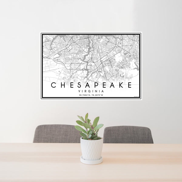 Chesapeake - Virginia Classic Map Print