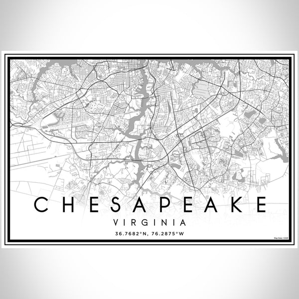 Chesapeake - Virginia Classic Map Print