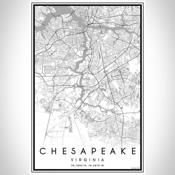 Chesapeake - Virginia Classic Map Print