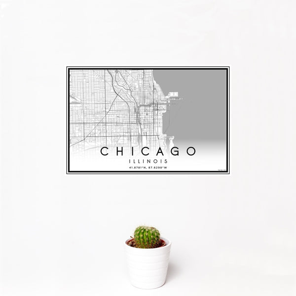 Chicago - Illinois Classic Map Print