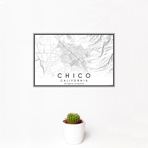 Chico - California Classic Map Print