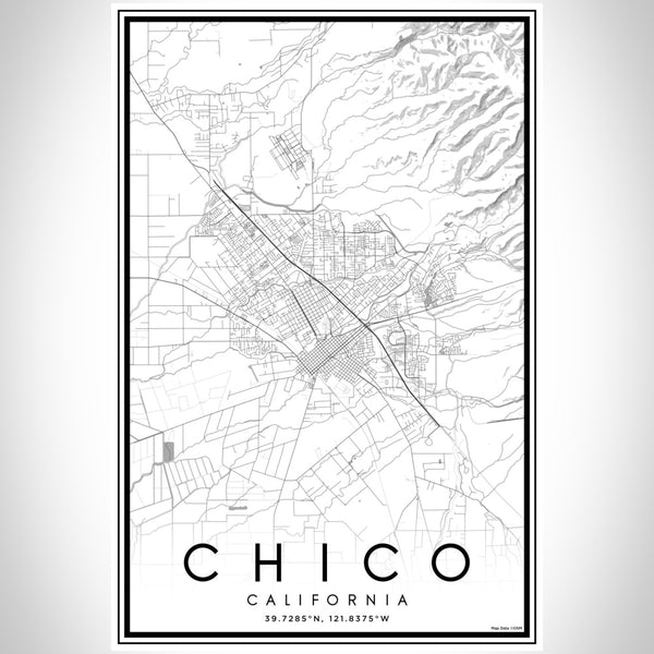 Chico - California Classic Map Print
