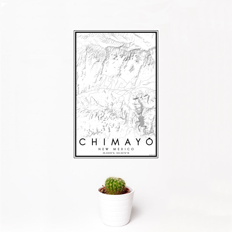 Chimayó - New Mexico Classic Map Print