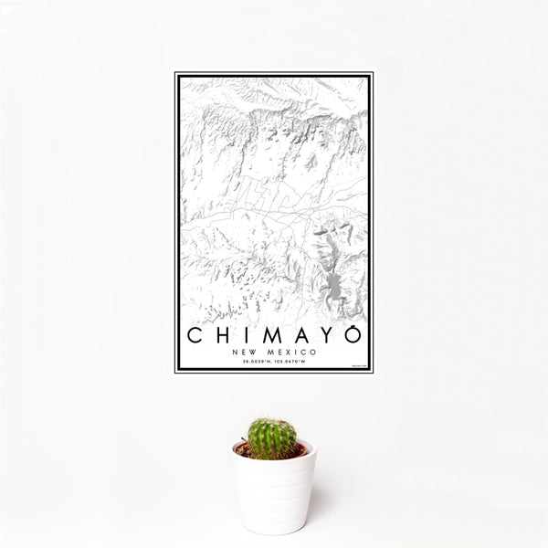 Chimayó - New Mexico Classic Map Print