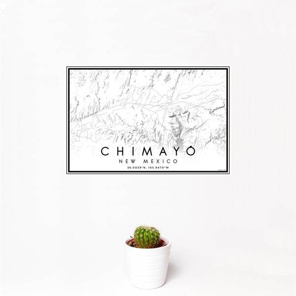 Chimayó - New Mexico Classic Map Print