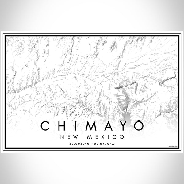 Chimayó - New Mexico Classic Map Print