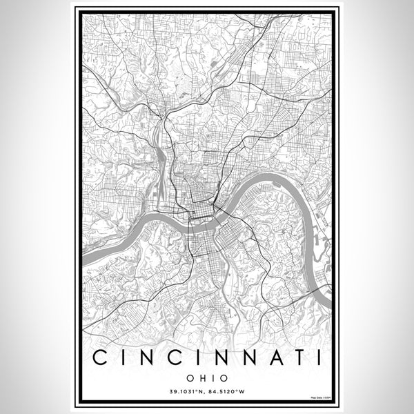 Cincinnati - Ohio Classic Map Print