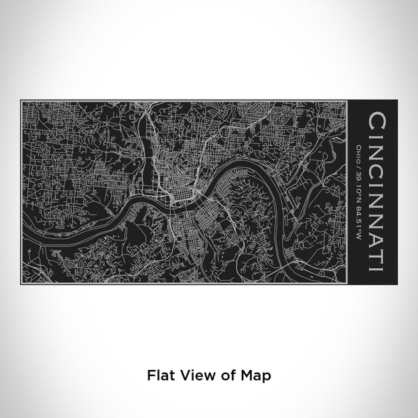 Cincinnati - Ohio Map Insulated Bottle in Matte Black