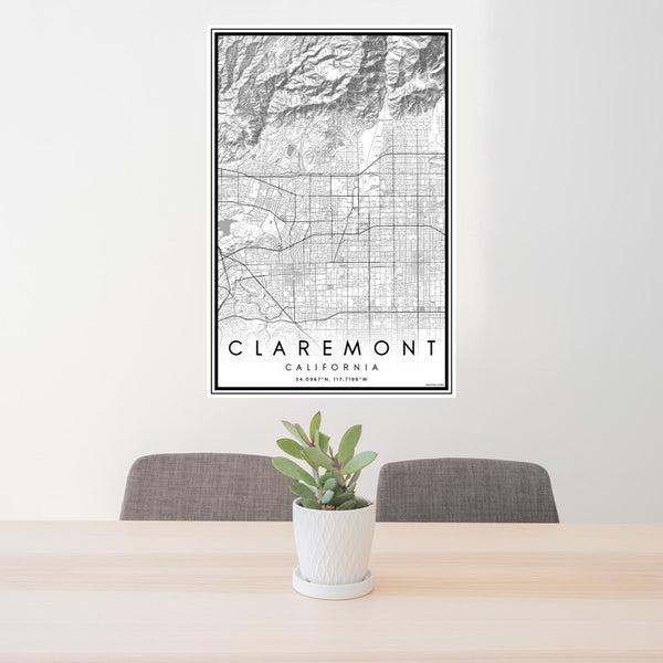 Claremont - California Classic Map Print