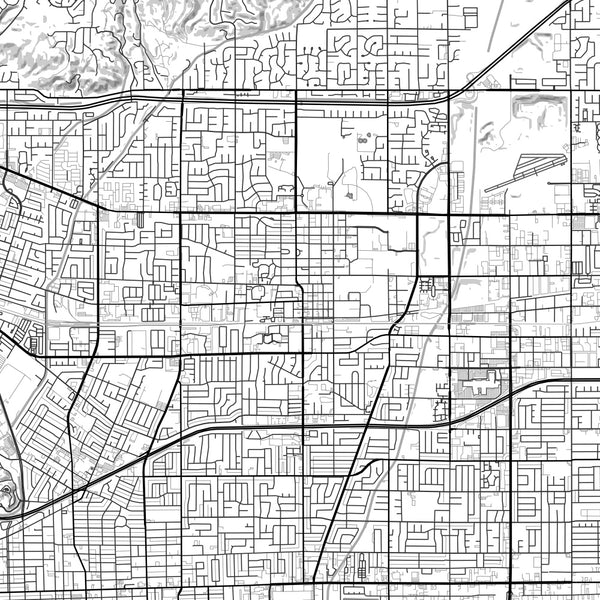 Claremont - California Classic Map Print