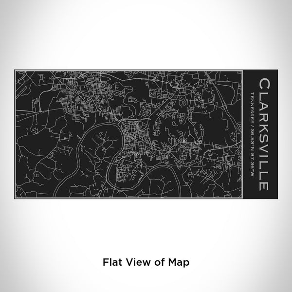 Clarksville - Tennessee Map Insulated Bottle in Matte Black