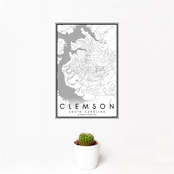 Clemson - South Carolina Classic Map Print
